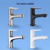 TLXT Matte White Pull-Out Rotatable Washbasin Faucet