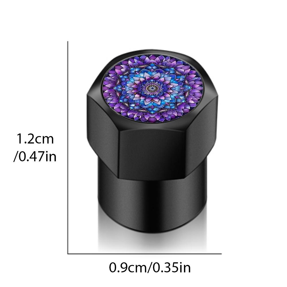 Universal For Celtic Knot & Scottish Thistle Mandala Floral Car Wheel Tire Air Valve Caps Stem Car Stickers For Cars Motor Auto Accessories