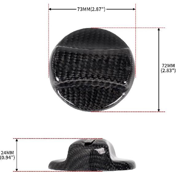 Real Carbon Fiber Oil Filler Cap Cover for BMW F87 F82 M2 M4 M5, Universal | Fuel Tank Gas Cap Replacement for 11128655331,