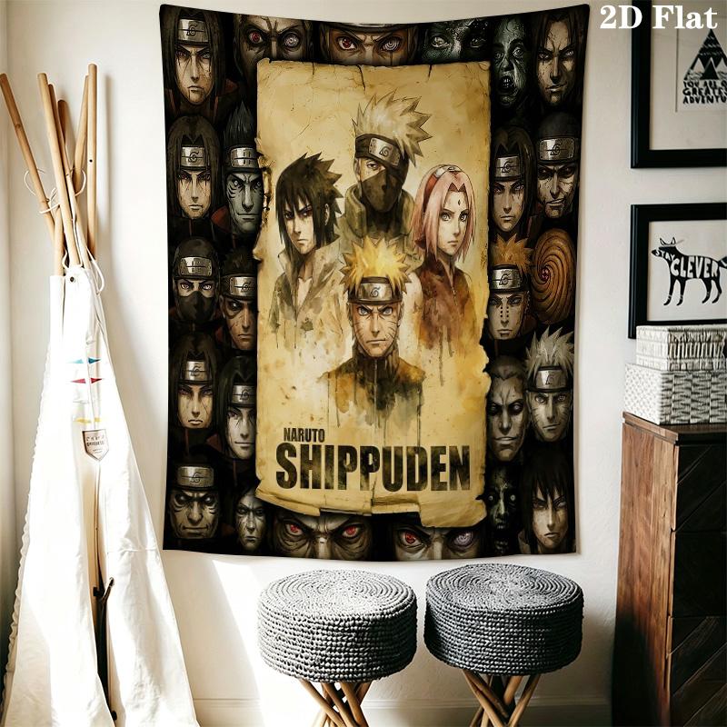 Naruto Shinobi Legacy Wall Tapestry Aesthetic Wall Hanging Printed Fabric Blanket Decorative Tapestries For Bedroom Living Room Home Decor