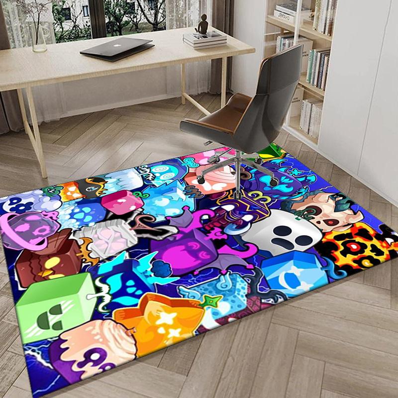 Colorful Cube Creatures Carpet, Chair Rug,Rug for Office Bedroom living rooms, Doormat decor Fan Gift Christmas Gift