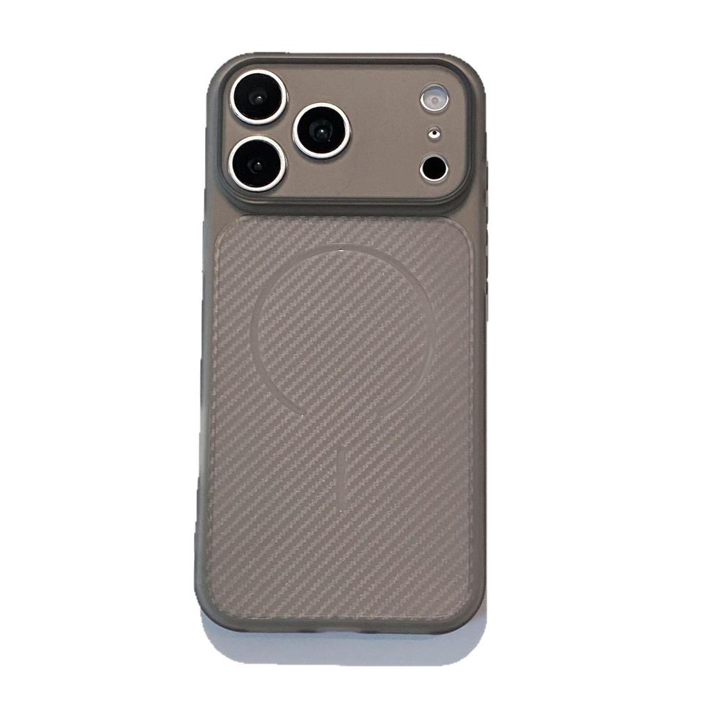 Ultra-Thin Magnetic Adsorption Case for iPhone 17 Pro Max, Frosted Diagonal Stripes, Drop-Proof Protective Cover.