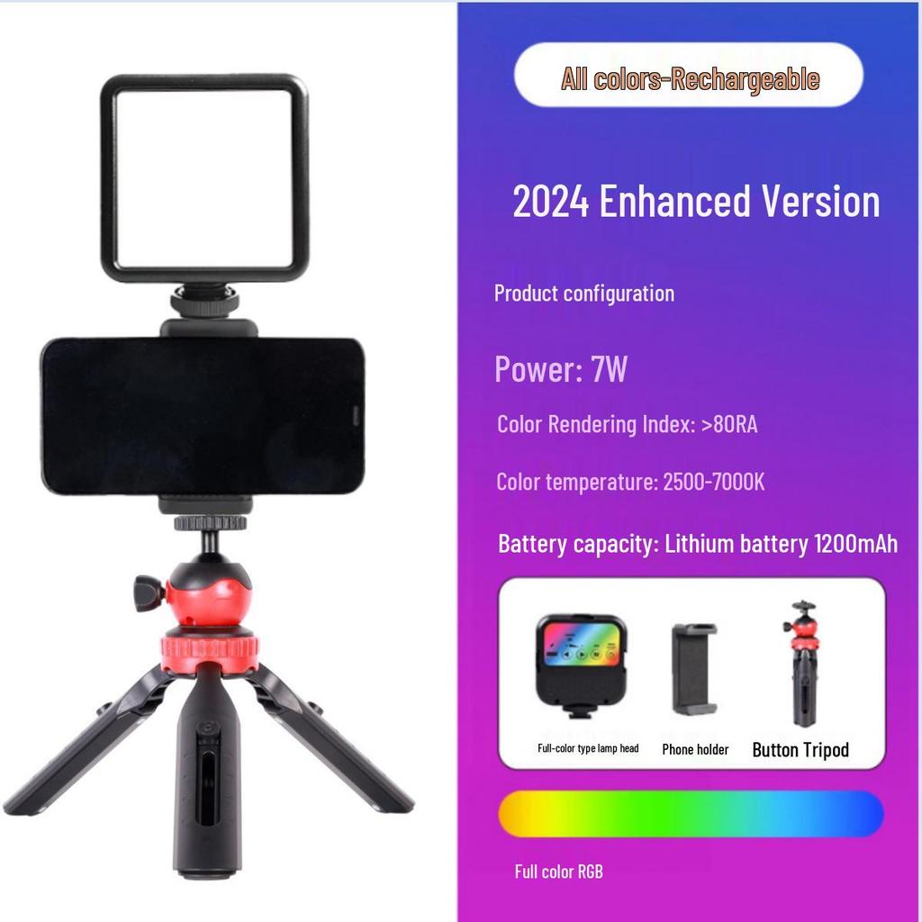 Tragbares RGB-Fotografie-Ringlicht mit einstellbaren Warm-/Kaltlichteinstellungen