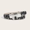 PU Leather Women Belt Border Bead Dress Waist Belt Bowknot Waist Strap  for Dress Jeans Daily Wear