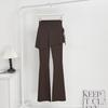 Chegada Nova de Outono para Mulheres: Calça de Yoga Duas Peças Merade com Esquema de Cores, Modeladora e Anti-Exposição Micro-Flare Roupa Esportiva.