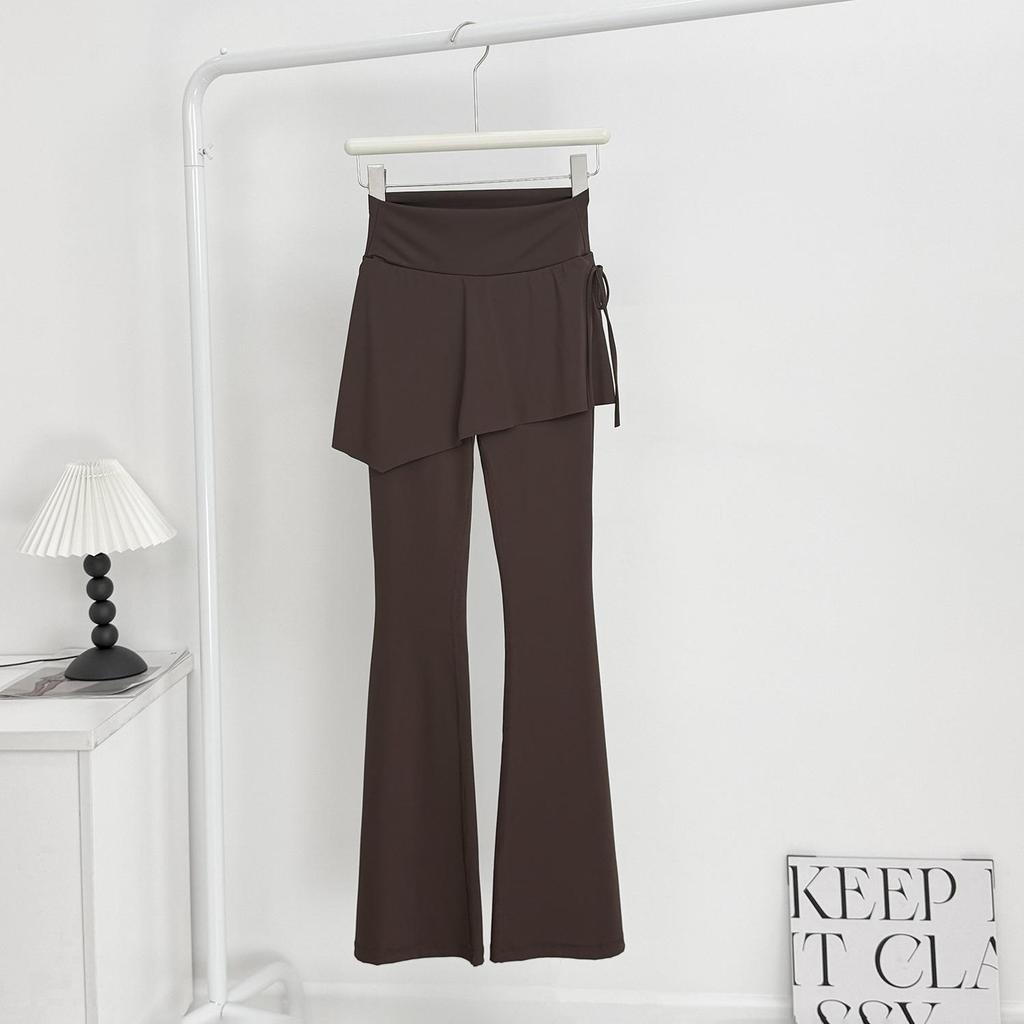 Chegada Nova de Outono para Mulheres: Calça de Yoga Duas Peças Merade com Esquema de Cores, Modeladora e Anti-Exposição Micro-Flare Roupa Esportiva.