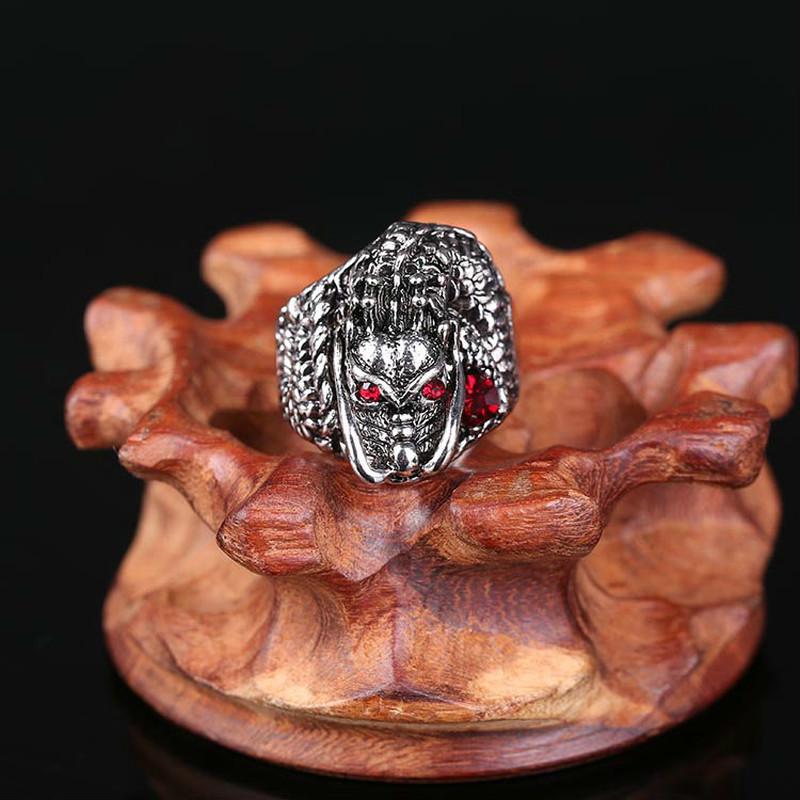 Fashion  Punk Chinese Dragon  Biker Charm Ring for Men