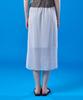 Collet See-Through Chiffon Slit Cooling Layered Long Skirt [Ivory]