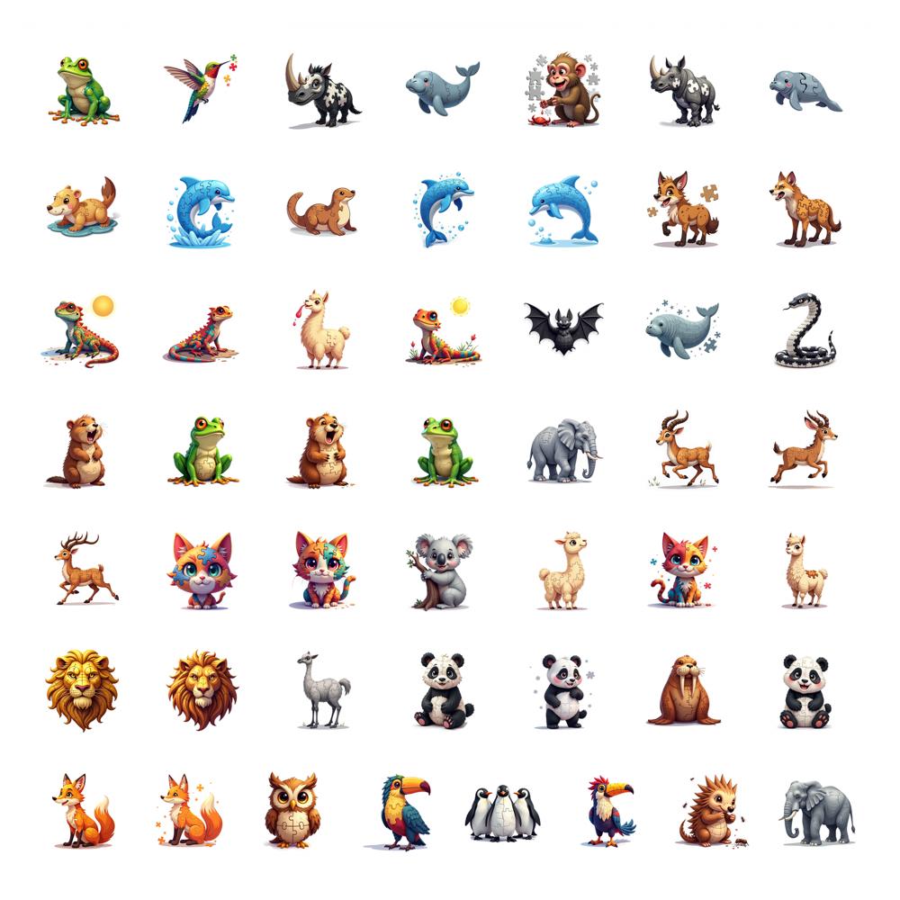50pcs Stickers Stickers Animal Stickers For Guitar Laptop Suitcase