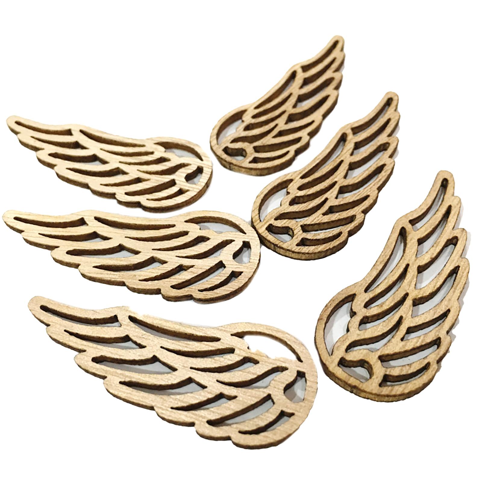 

10 шт. Деревянные спилы в форме крыльев, необработанные деревянные спилы, деревянные вырезы в форме крыльев для домашнего декора, живописи, искусства и ремесла 2