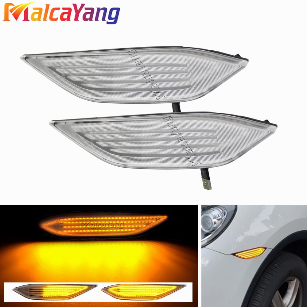 2Pieces LED Side Marker Indicator Light For Porsche Cayenne 958 92A 10-14 Repeater Flashing Car Turn Signal Dynamic Lamp Amber