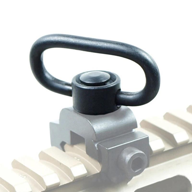 Heavy Duty 1.25 Inch Sling Swivels - Quick Detach D Loop Mounts For 2 Point Rifle Slings