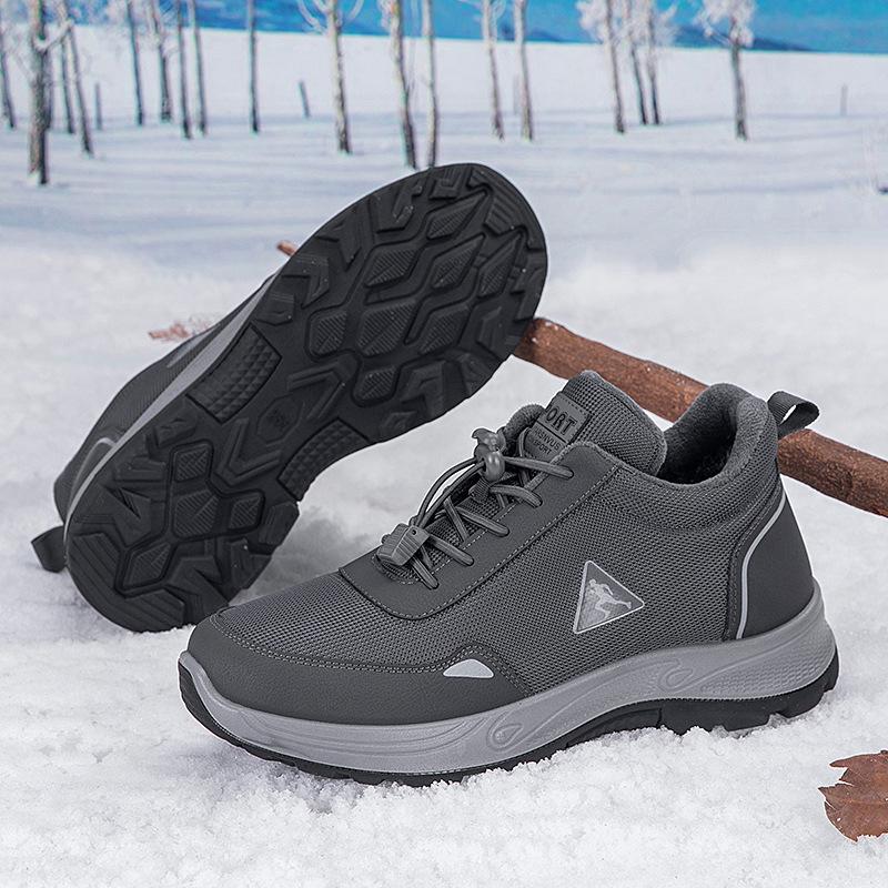 New outdoor wear-resistant couple hiking shoes fashionable warm hiking shoes waterproof sports shoes 35