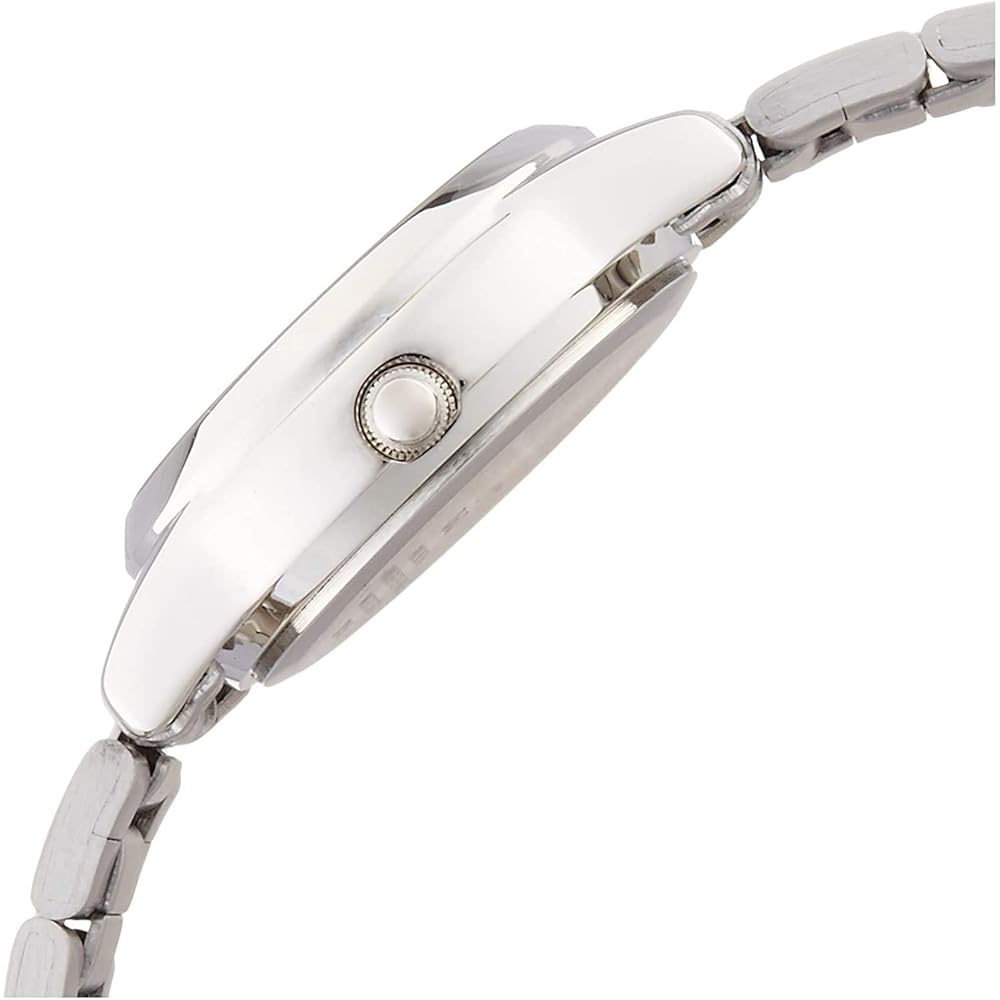 Citizen Q&Q Analog Waterproof Watch Date Metal Band D011-204 Women's White