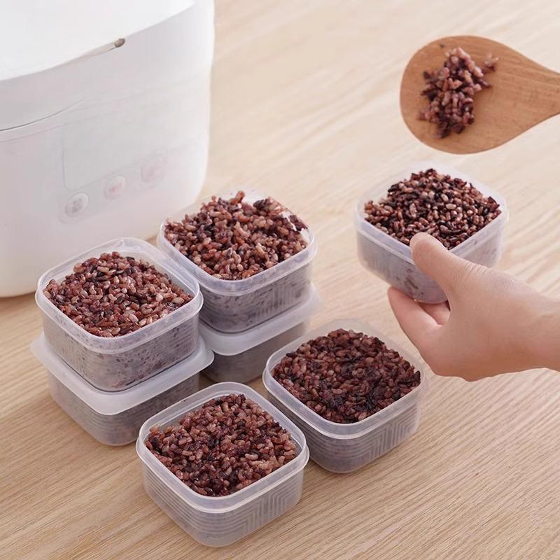 Refrigerator Storage Box, Frozen Meat, Compartment Small Box, Frozen Preservation Box, Microwave Safe, Food Mixed Grains and Rice, Packaging Box
