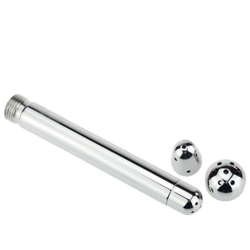 Vagina-Anus-Dreikopf-Spülung aus Aluminiumlegierung, Klistierzubehör, Analsex-Reinigungswerkzeug, Bidet für Erwachsene, Analplug, exotisches Spielzeug