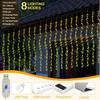 3M 180LED Willow Leaf String Light USB Powered Fairy Lamp 8Mode Warm White Curtain Lamp for Garden Wedding Party Christmas Decor