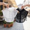 Easy To Match Lace Lapel Half Shirt Elegant Adjustable Neckline Detachable Fake Collar  Wedding