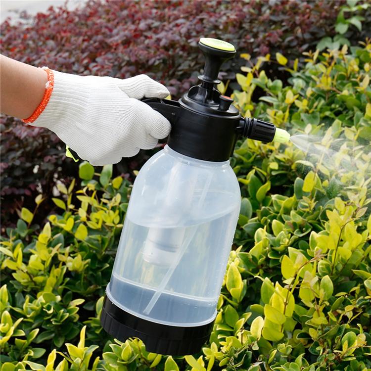 2LGarden Hand Pump Pressure Fine Mist Water Sprayer With Transparent Plastic Bottle 16mm