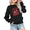 Kids' Fashion Loose-Fit Casual Long-Sleeve Christmas Print Oversized Crewneck Sweatshirt