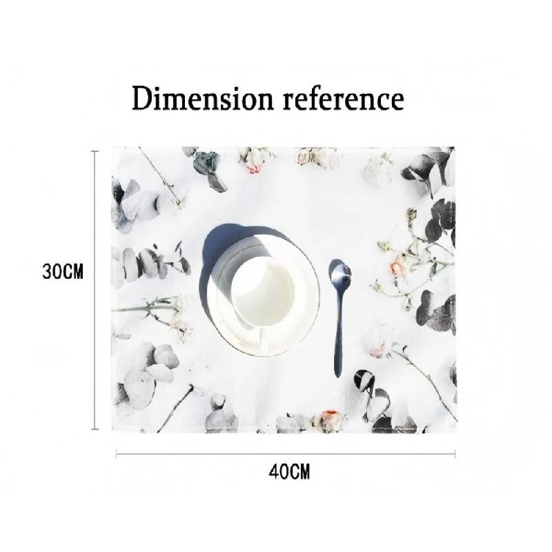 2/4/6pcs July 4th Cute Cat Meal Mat Polyester Linen Non Slip And Washable Table Mat Home Decoration