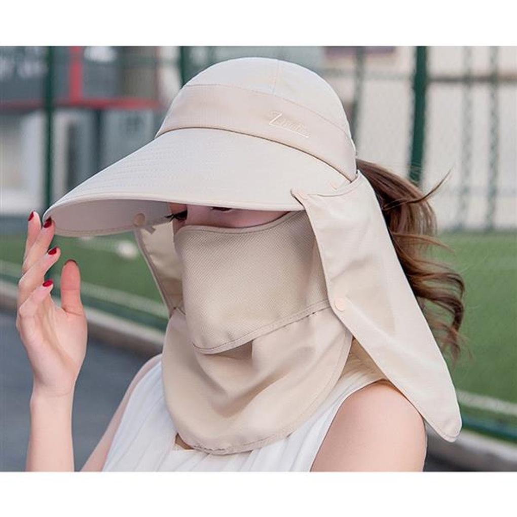Shield-Up Fully Armed Sun Cap (Beige) / Roller Summer Hat