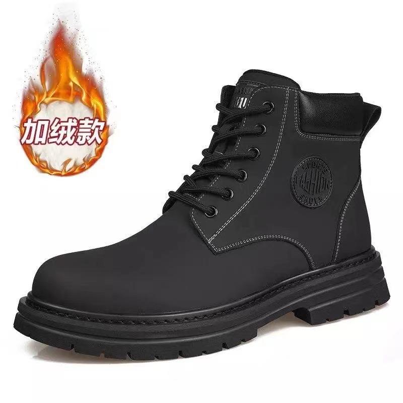 Martin Boots Men's Autumn and Winter High-top Couple's Big Yellow Boots Desert Tooling Retro Short Boots Locomotive Boots