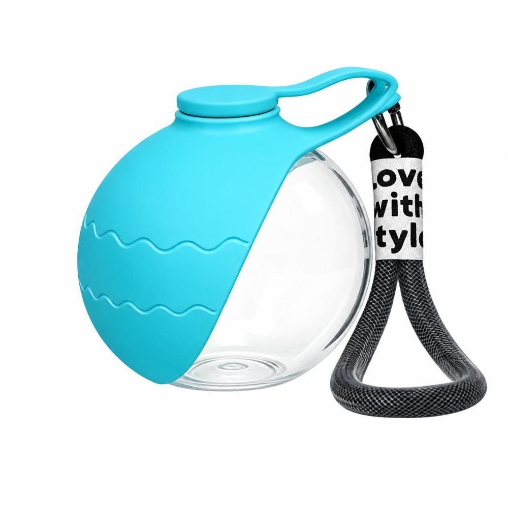 Spherical Design Pet Water Bottle Reusable Leak-Proof Dog Water Dispenser with Lanyard 181ML Travel Water Cup Pet Walking