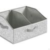 2 Collapsible Storage Bins, Essential for Closet Organization, Space Saving Divided Basket