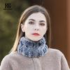 Bibs for Men and Women In Winter, Korean Version Thickened Neck Guard, Warmth, Handmade Otter Rabbit Fur Scarf, Hairband, Dual-purpose Neck Cover