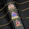 Shunquan Jewelry Hip-Hop Trendsetter Colorful Photo Name Pendant Necklace DIY English Name Sweater Chain Titanium Steel