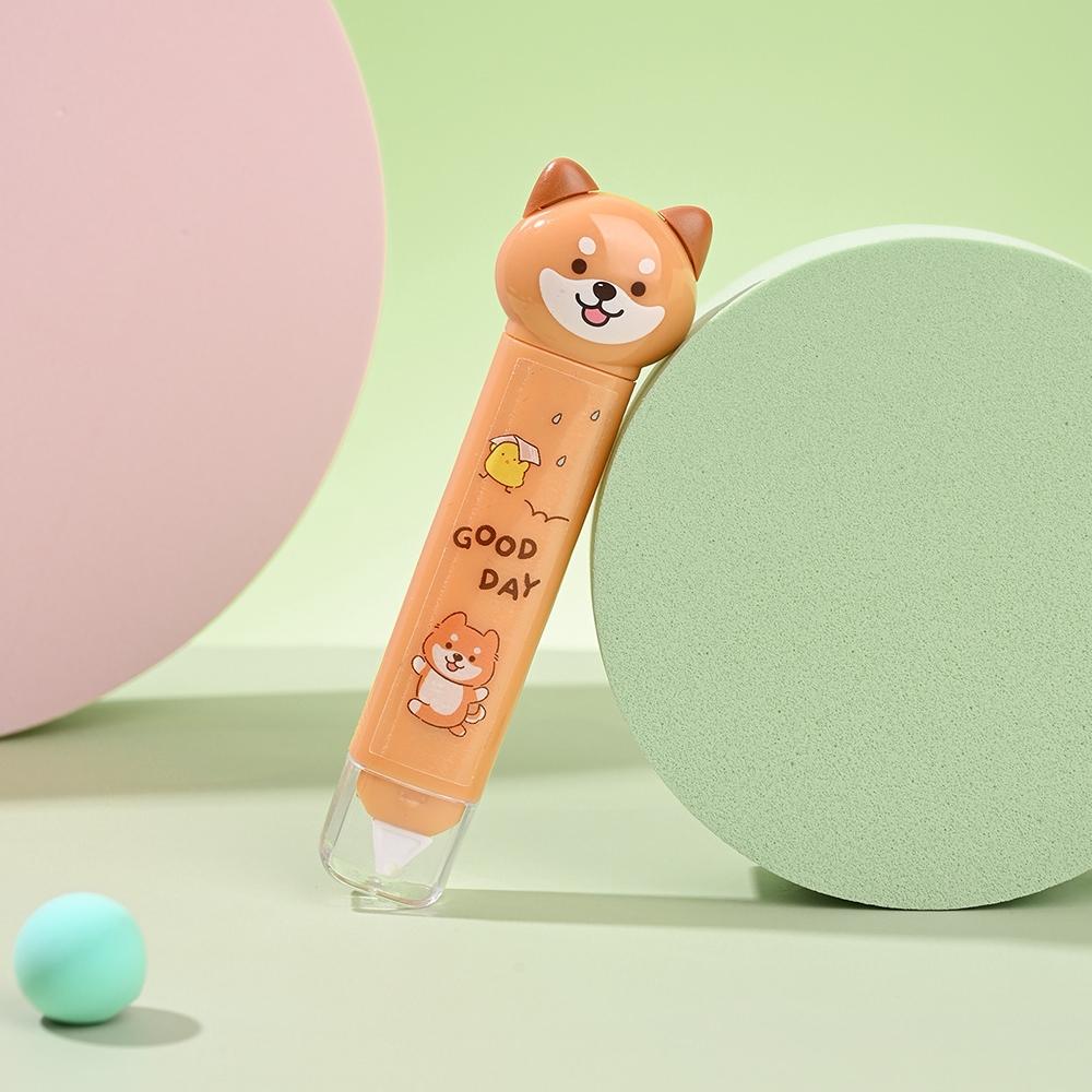 1/4pcs Busy Cat Correction Tape & Glue Stick Cute Cartoon Kitty Dual-side Function Correcting Tapes Adhesive