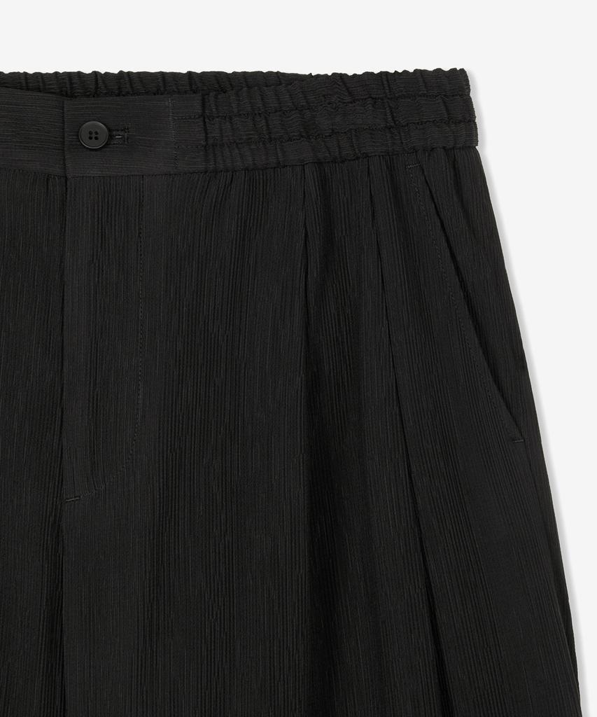 Tienjiti Kinoshita Seersucker Maxi-Wide Pants (Black) Tnpa6E207Bk