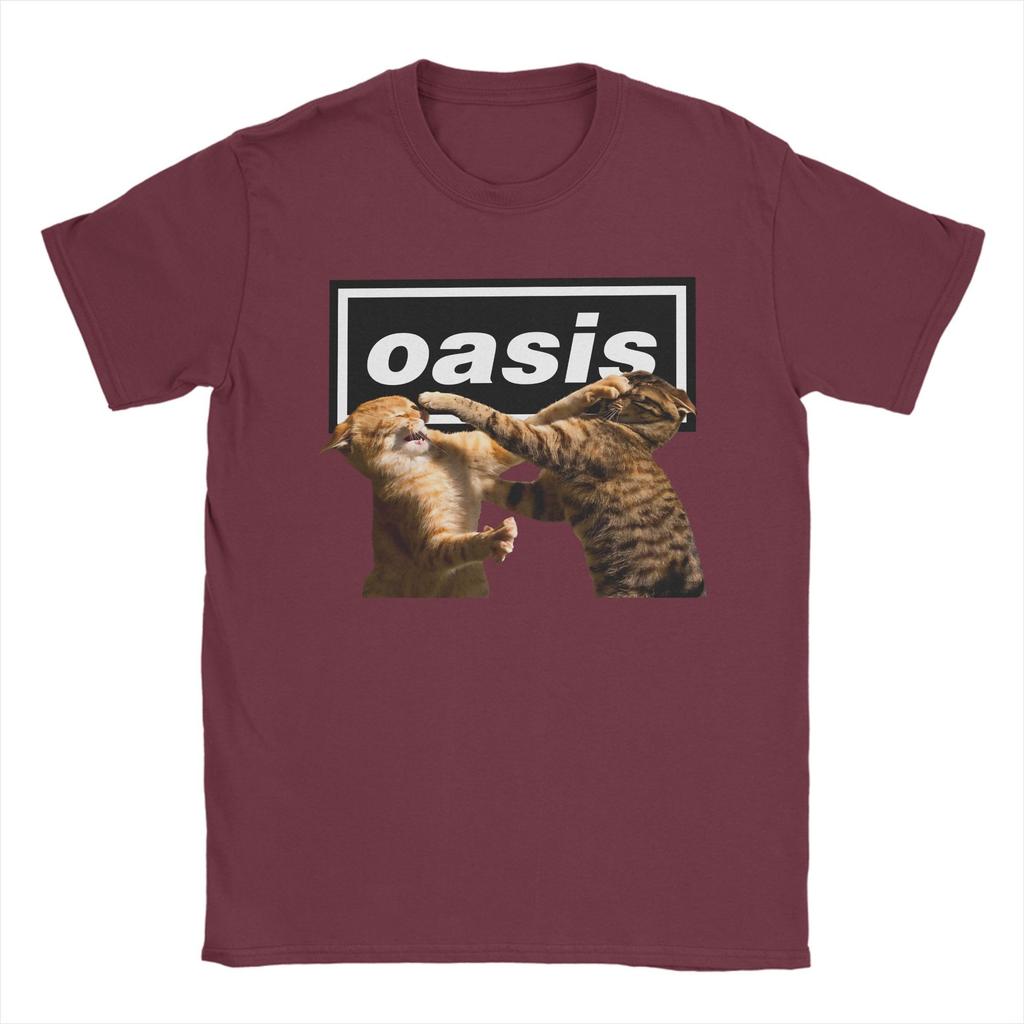 O-Oasised Gallagher Kitties T Shirt for Men Cotton Vintage T-Shirt O Neck Tee Shirt Short Sleeve Clothing Birthday Gift