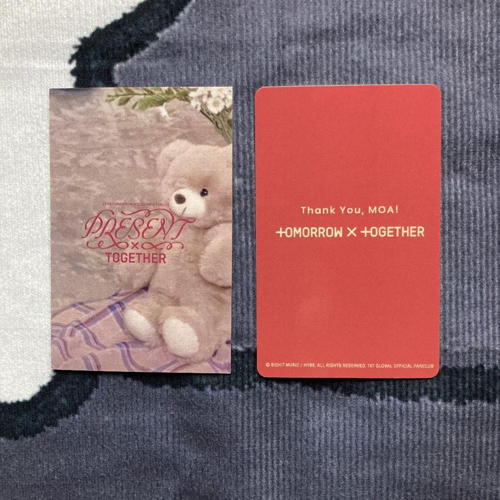 [USED] TXT MOAZONE FC Bonus Performance Fan Live Soobin 2 Trading Cards