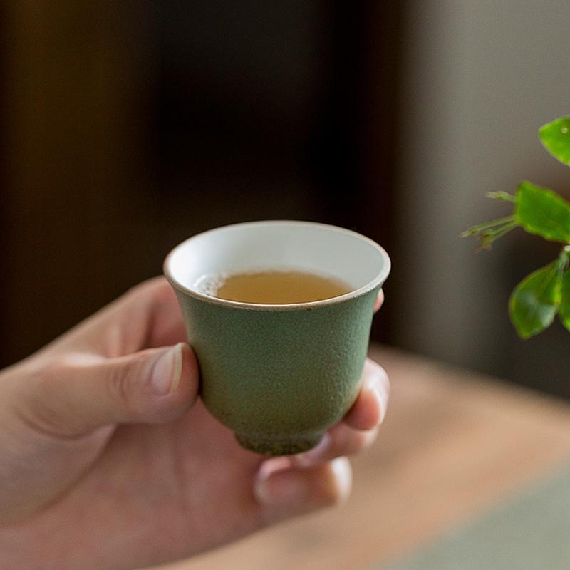 Ceramic Tea Cup Vintage Kung Fu Small Tea Bowl Coarse Pottery Tea Set