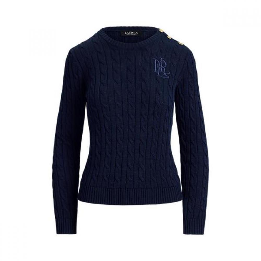 Lauren Ralph Lauren Cable Knit Sweater With Button Trim Wmlrswes6820929410 XS
