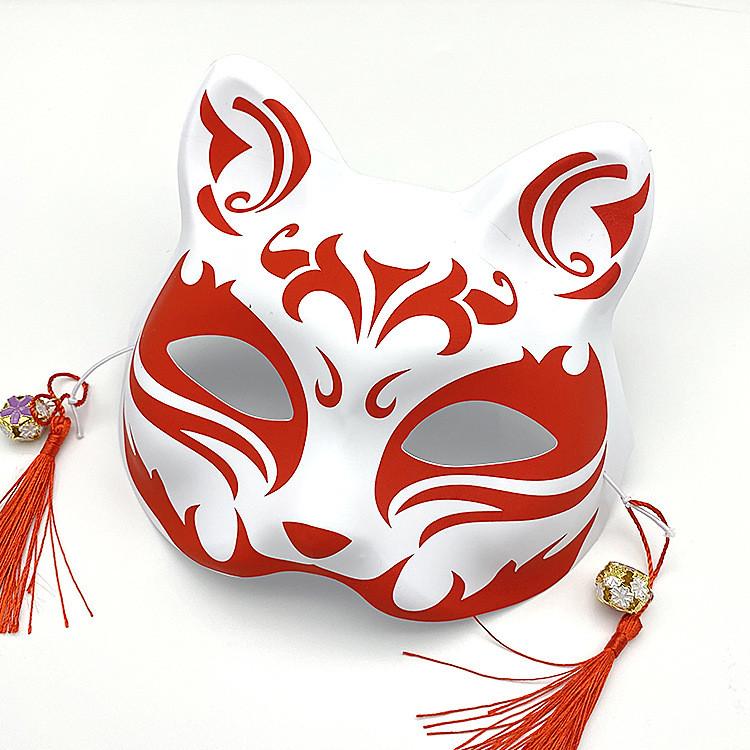 Halloween Handcrafted Fox Half Face Mask For Cosplay And Costume Party