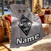 Custom Name Personalized Borussia Monchengladbach Print Blanket, Home Decor, Bedroom, Sofa, Camping, Couch, Gifts for Birthday Christmas