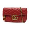 [Pre-Owned] GG Marmont Vintage Metal Logo Quilted Leather Mini Shoulder Bag - Very Good #1D9UVAO