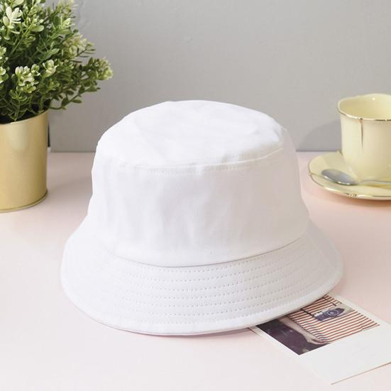 Wide Brim Round Dome Sunscreen Bucket Hat Unisex Summer Solid Color Fisherman Hat Fashion Accessories