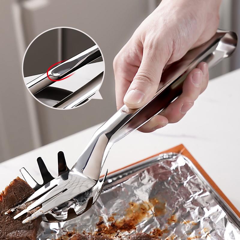 304 Stainless Steel Frying Fish Shovel Clamp Multipurpose Scoop Up Pasta BBQ Hamburgers Patties Steak Pancakes Kitchen Tongs