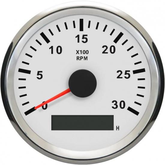 ELING Tachometer RPM Gauge with Hour Meter for Car Truck Boat Yacht 0-3000RPM 85mm with Backlight