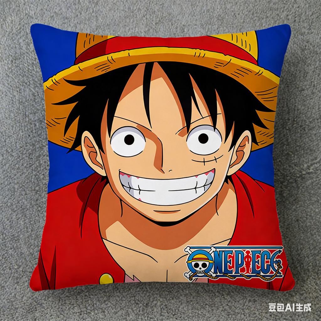 One Piece Pillow Cover Anime Fan Favorite Character Print Decorative Pillowcase for Bedroom Living Room and Anime Enthusiasts