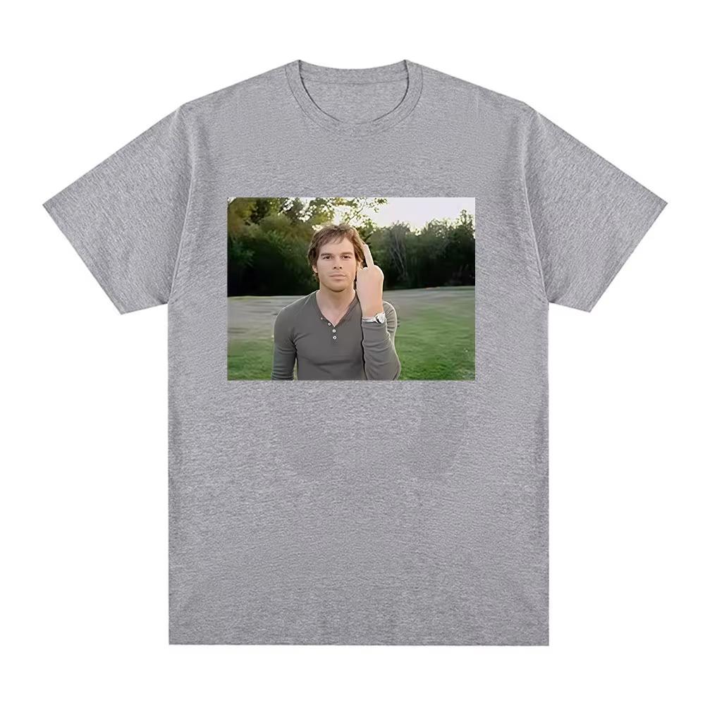 Tv Series Funny Dexter Morgan Edition Middle Finger Meme Graphic T-shirts Men Women Clothing Casual Cotton Short Sleeve T Shirts