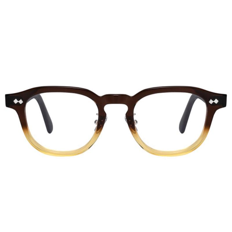 

RECLOW RECLOW LAND TEMPLE NO.2 BLACK BROWN Acetate Blue-Glow VER Glasses Blue light blocking lenses