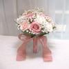 Romantic Wedding Bouquet Artificial Roses Multi-functional Silk Artificial Flowers Real Touch with Silk Ribbon Mariage Bouquet