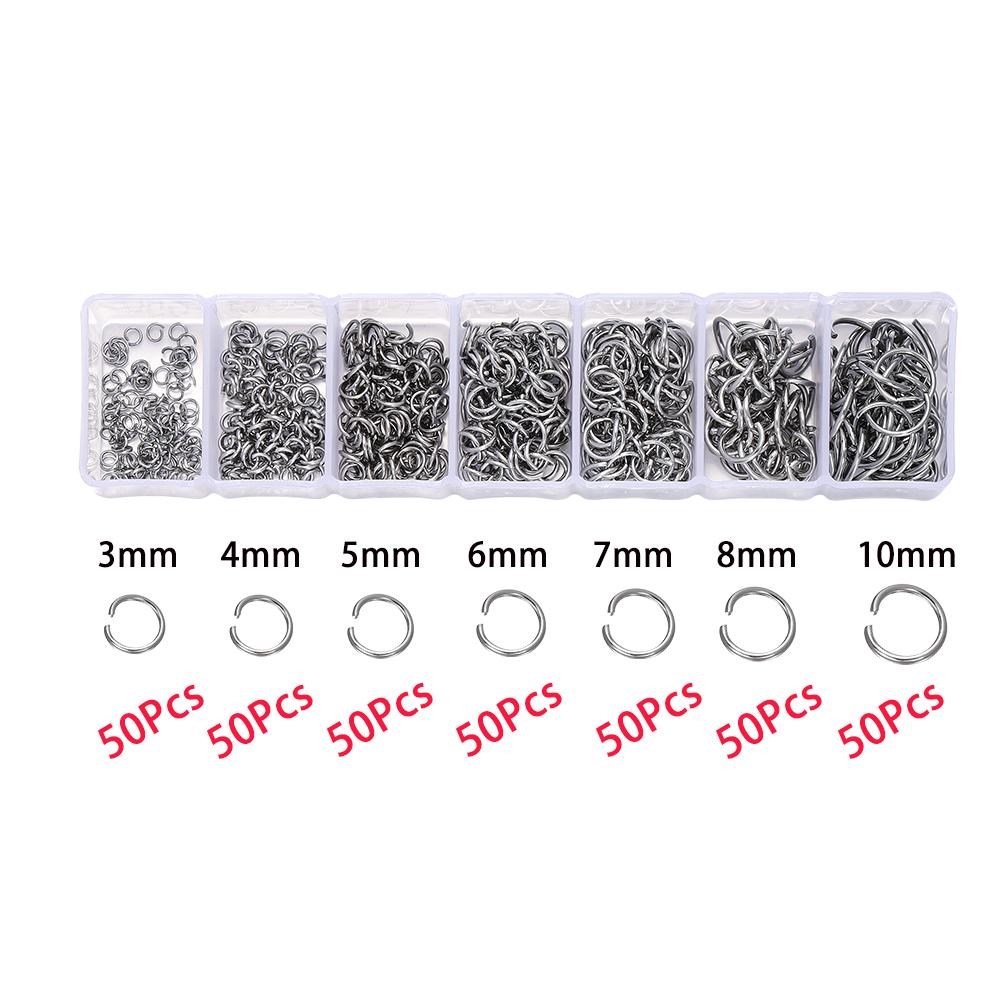 

Stainless Steel Lobster Clasps Open Jump Rings Crimp Beads Caps For Diy Bracelet Necklace Supplies Jewelry Making Kit Set Box