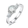 S925 Sterling Silver Elegant Six-Prong Moissanite Ring for Women – High-End Simple Design