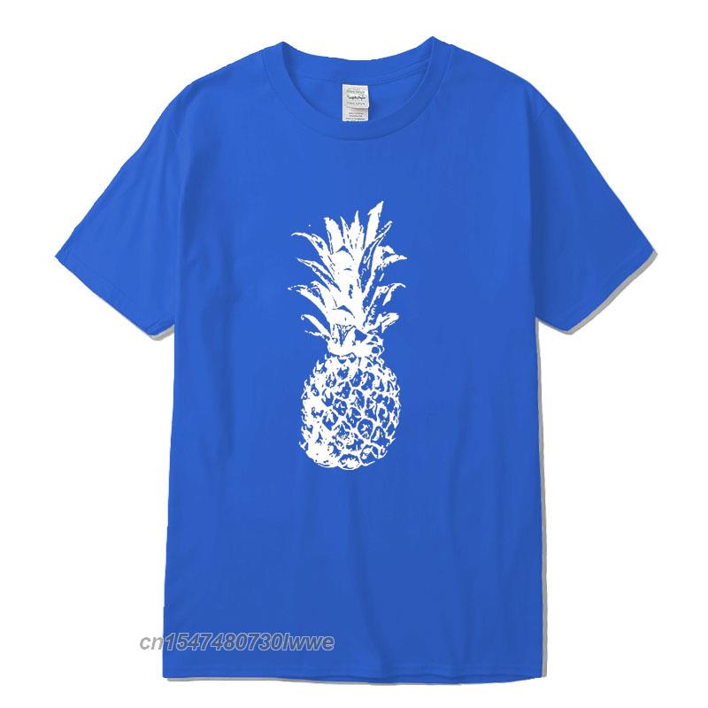 Cool Unisex Fashion Casual Top Quality 100 Cotton Loose Pineapple Printed T Shirt Casual Loose Cool Unisex T Shirt For Unisex